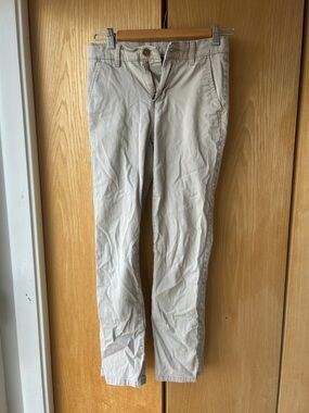 Boy’s Slim Fit Cotton Chino Pants - Light Gray